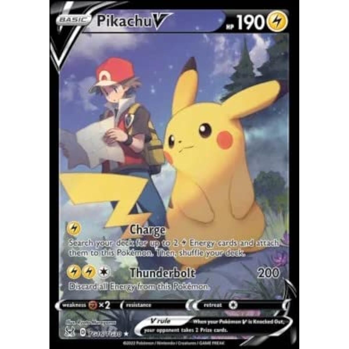 Pokemon Pikachu V TG16 Trainer Gallery Lost Origin Full Art Holo Foil Card