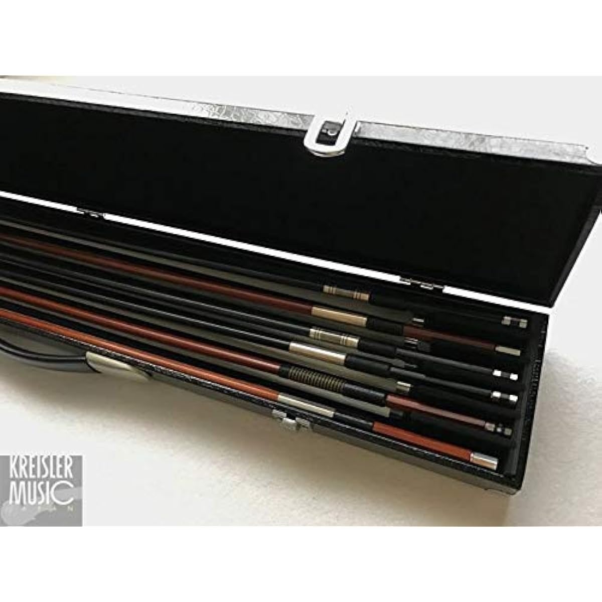 Bow case for storing 6 violins, violas, and cellos, with strap included! High quality leather style♪