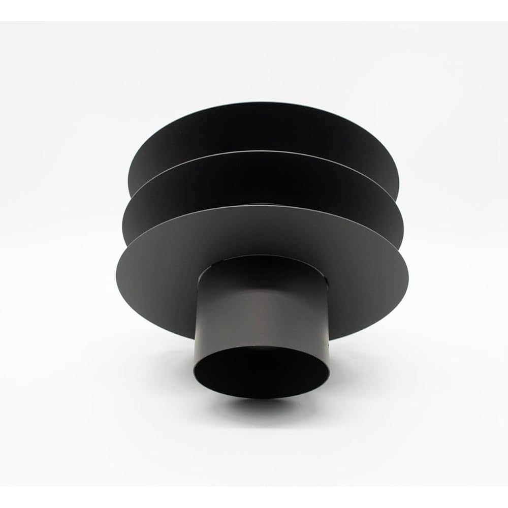 Iam Sauna Chimney Top for Wood Stove 106 BLACK Chimney Tent Sauna Stove