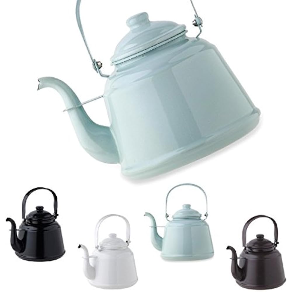 Fireside Retro Enamel Kettle Black 41302