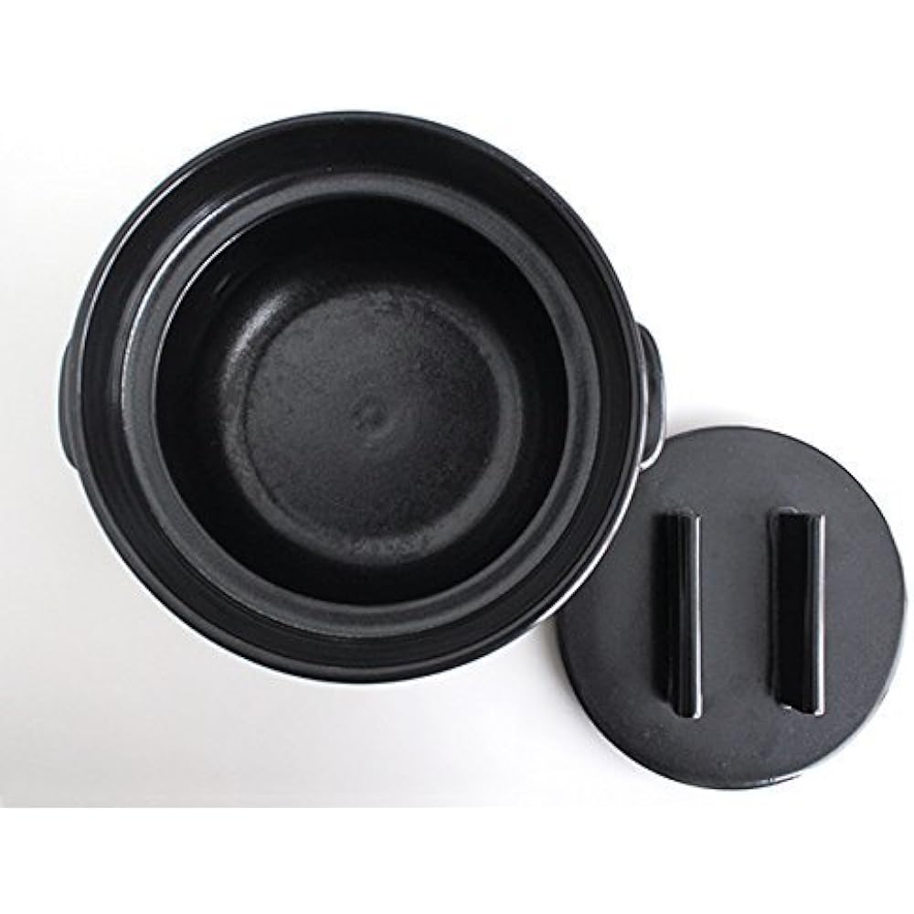 Kamoshika Tool Shop Rice Pot 2 Cups Black