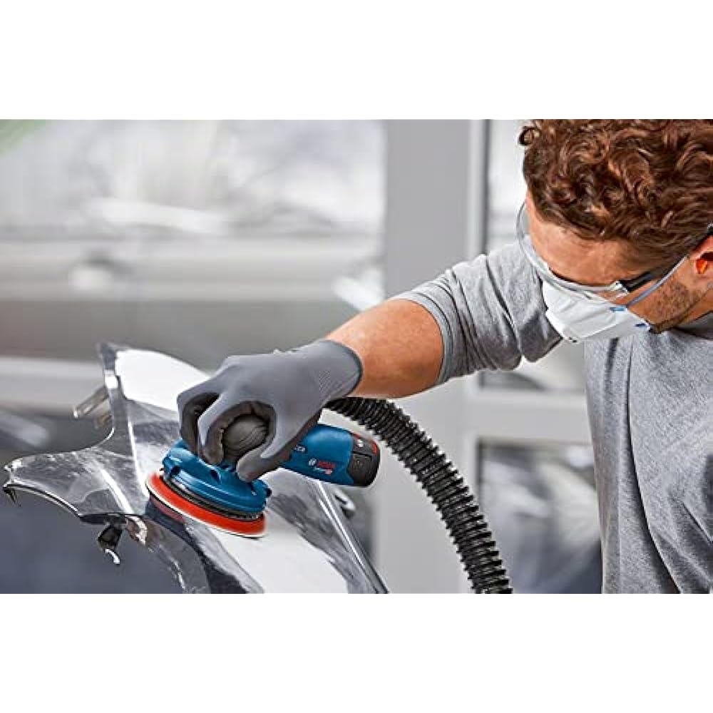 Bosch Professional 10.8V Cordless Random Action Sander GEX10.8V-125H Rechargeable Cordless Electric Sander Polishing Tool, Car Polish, Polisher, Oil Film, Scale Removal, Mirror Polishing, Woodworking Grinding, Polishing, Scratch Repair