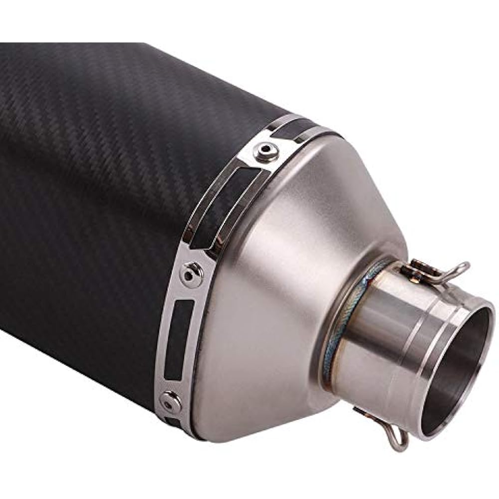 Bike Slip-on Muffler Bike Silencer Stainless Steel + Carbon General Purpose 50.8mm Length 470mm