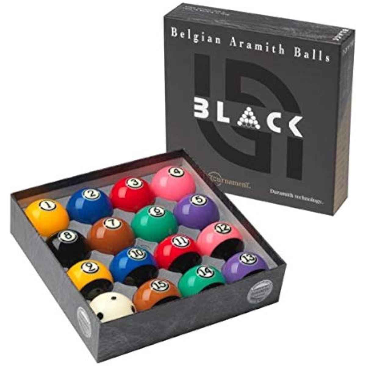 Aramith Tournament Black Billiard Pool Table Ball Set