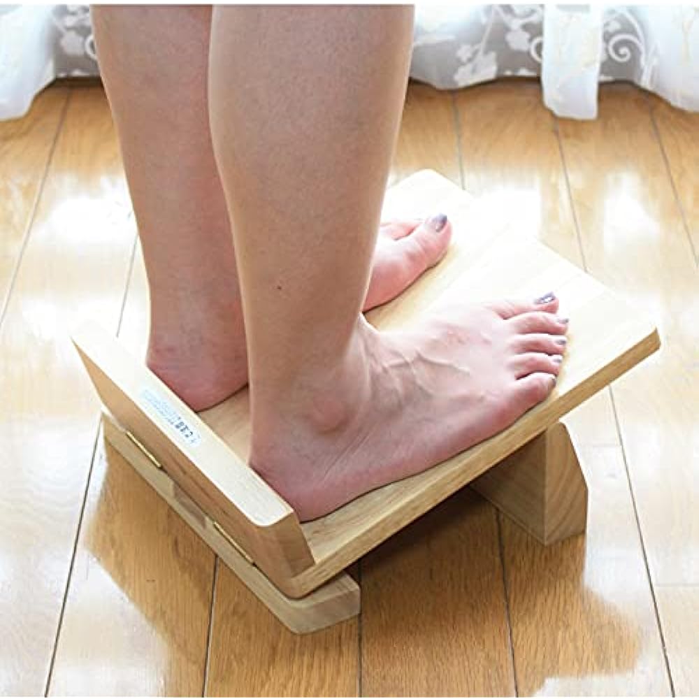 Fujiwa Sangyo Wooden Stretch Board with Ankle Swells [4-level Angle Adjustment]