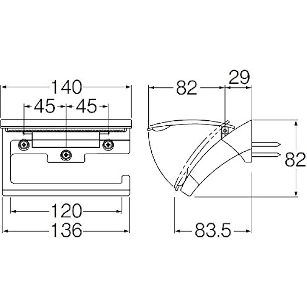 SANEI paper holder, cut with one hand, with screws, black W3701-D W14 x D11.1 x H8.2 (maximum) cm