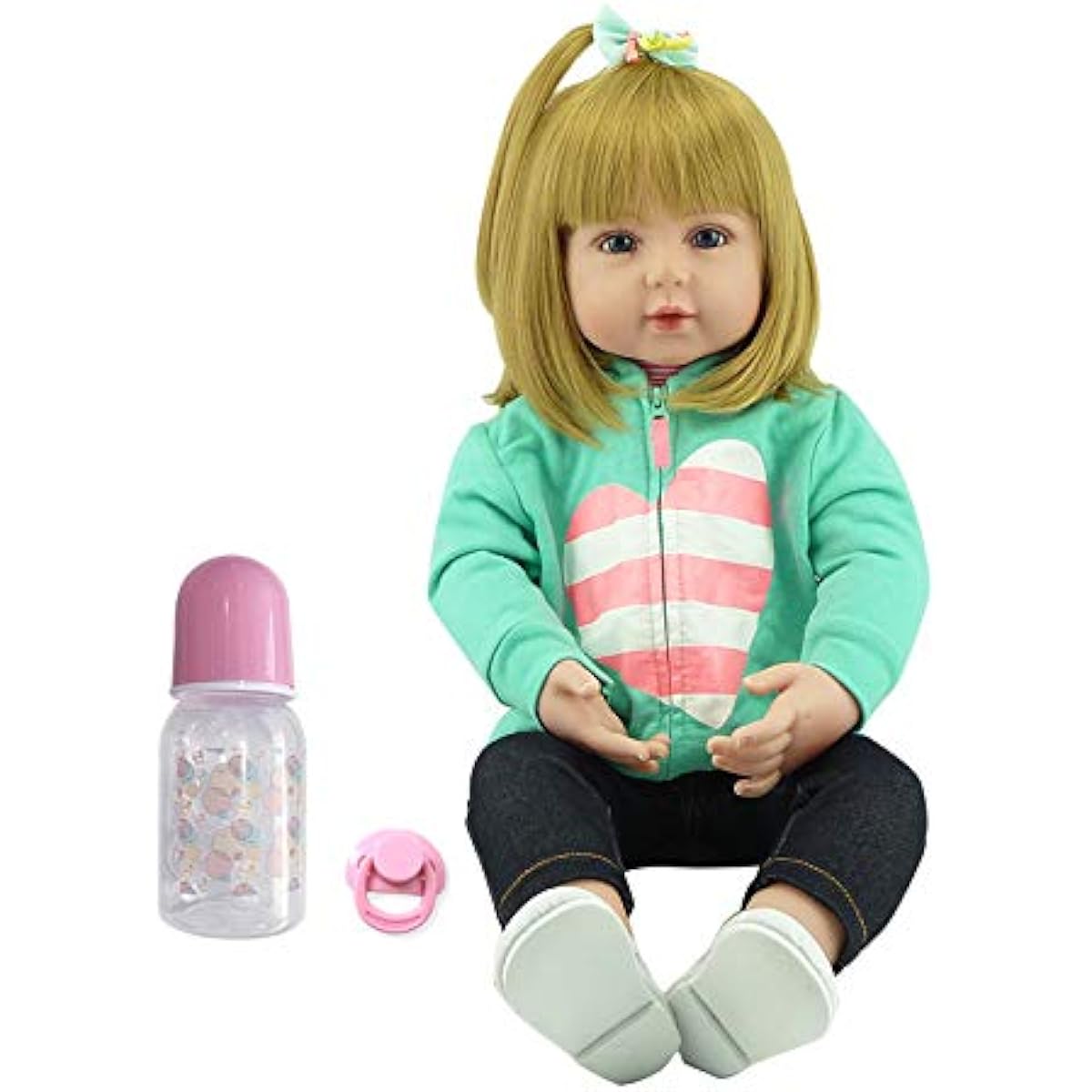 iCradle Real Life Reborn Baby Girl Doll, 22" 55cm Soft Silicone Realistic Looking Newborn Baby Doll Toddler Doll Ages 3+