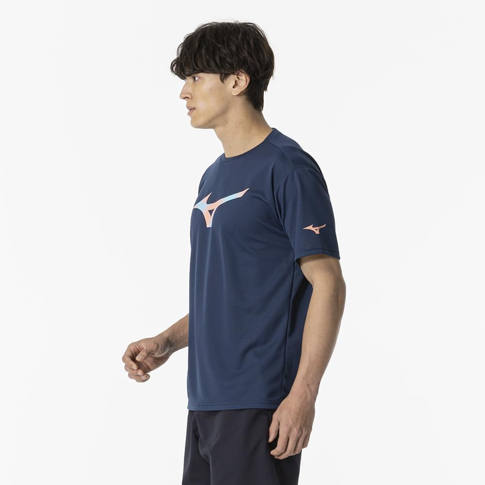 [Mizuno] Tennis Badminton Practice Shirt, Short Sleeve, Sweat Absorbent, Quick Drying, Dynamotion Fit, Unisex, 62JAB016