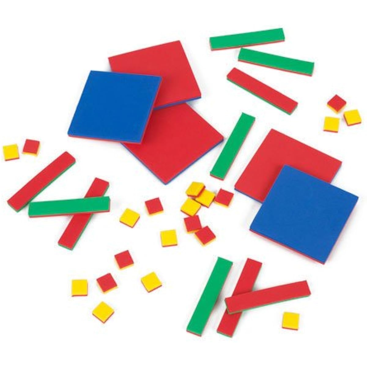 EAI Educational Quiet Shape Foam Algebra Tiles - Standard Set of 35