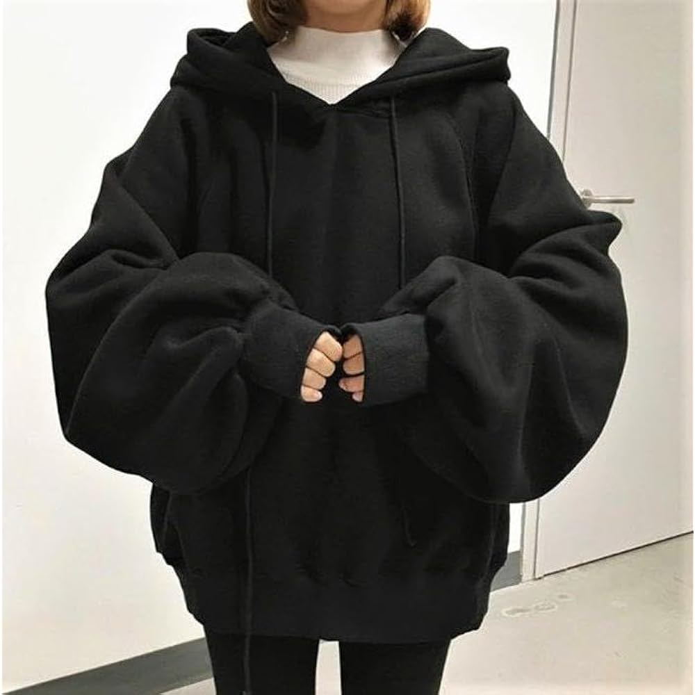 [emptio] Moe Sleeves Darugi Long Sleeve Loose Parka Hoodie Women's Sweatshirt Over Tops