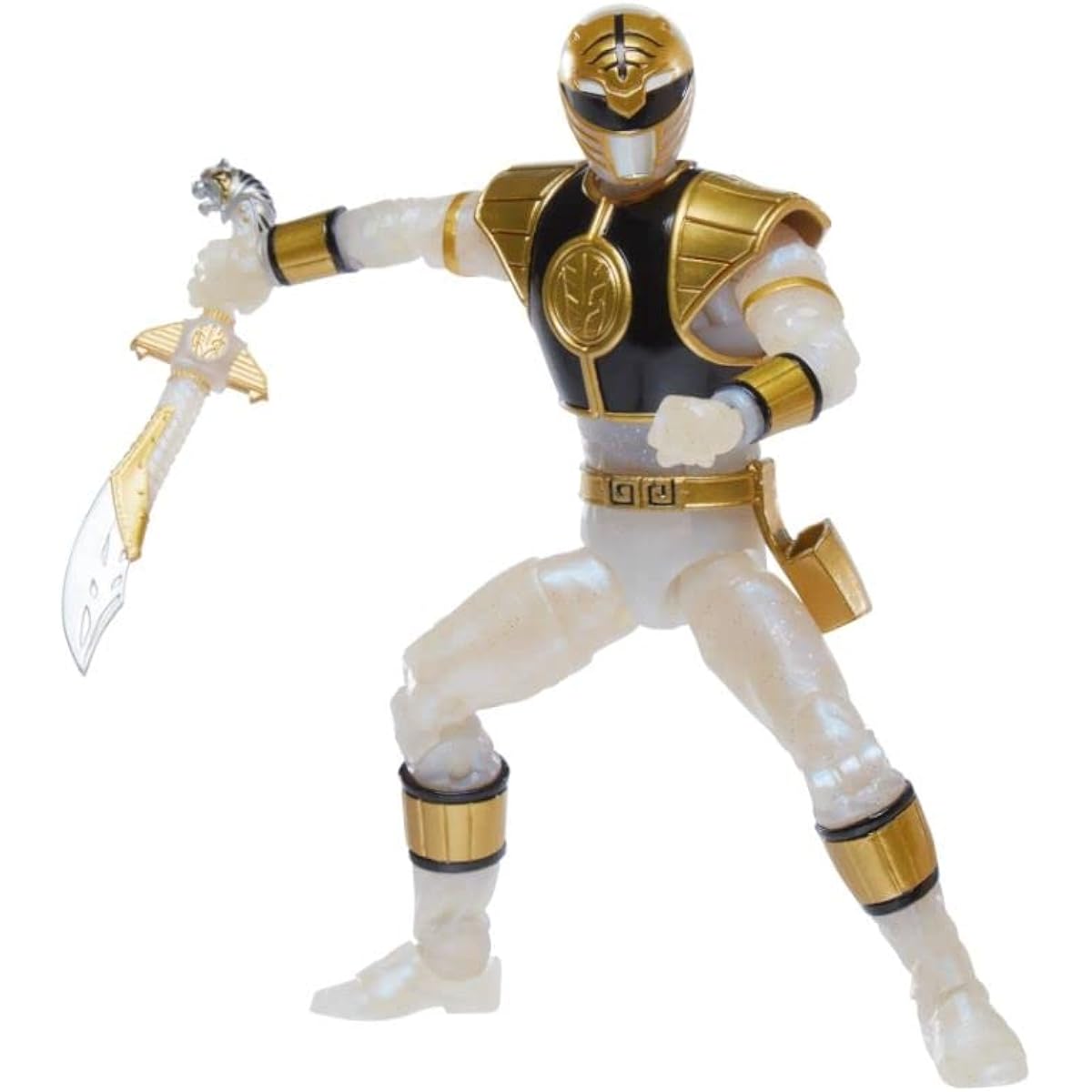 Power Rangers Lightning Collection 6" Mighty Morphin Metallic White Ranger Collectible Action Figure Toy with Accessories
