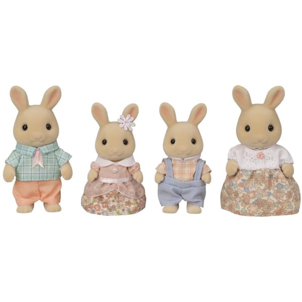 Calico Critters Milk Rabbit Family Collectible Doll Figures Set of 4