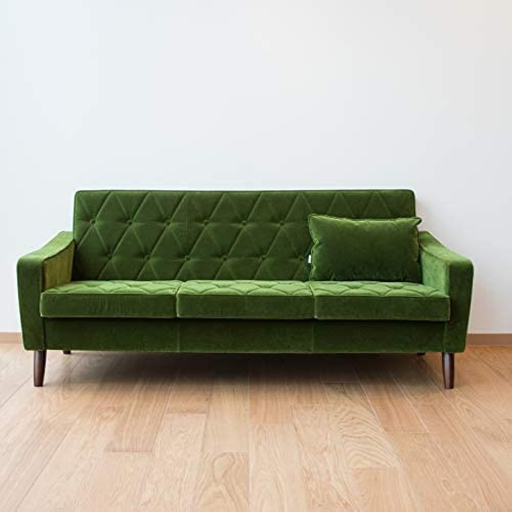 Karimoku 60 Half Cushion Moquette Green K36152QOK