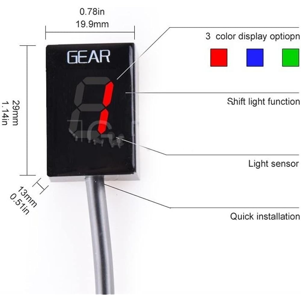 Speed Display Meter For Yamaha FZ8 ABS 2010-2015 FZ6 ABS 2006-2012 SR400 2014-2017 2018 2019 XV950 Motorcycle Gear Indicator Digital Gear Meter