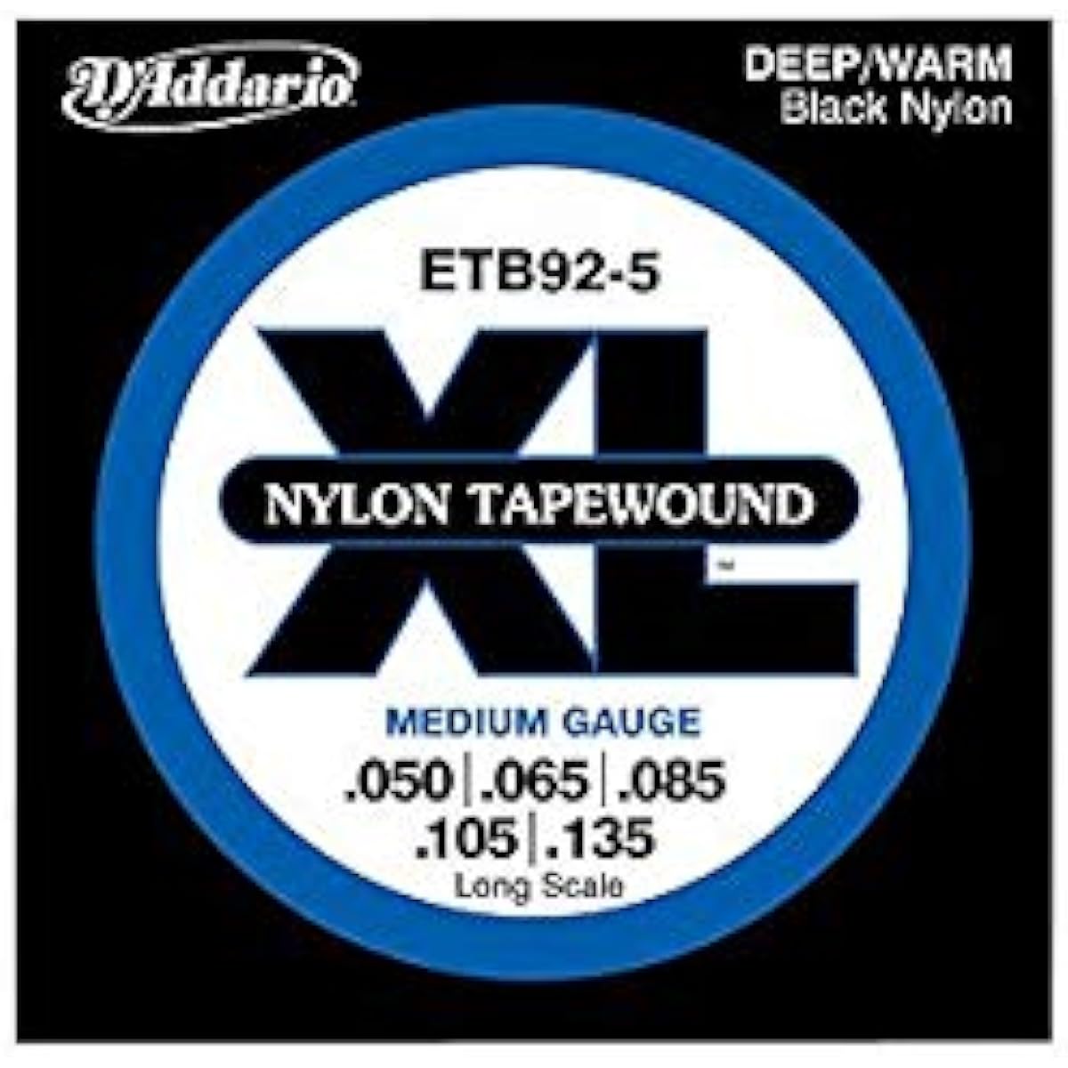 DADDARIO ETB92-5 Black Nylon Tapewound 5-Strings Bass 50-135