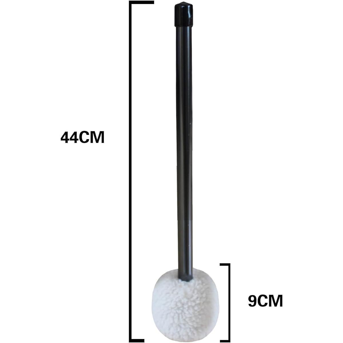 Arborea 45x9cm Gong Mallet 24"~32" Gong Beige Soft Velvet Head Stainless Steel Handle Meditation/Sound Healing Therapy/Yoga Accessories Medium Size