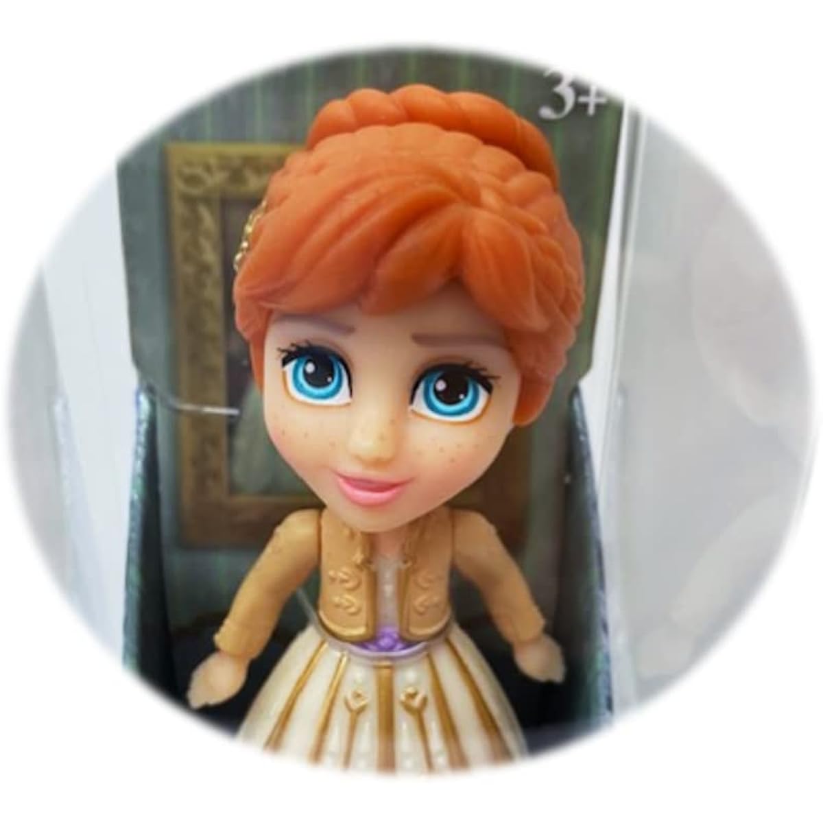 Frozen Mini Poseable 3.5 inch Doll in Gift Box All 14 Styles Frozen Characters (Anna Gold)