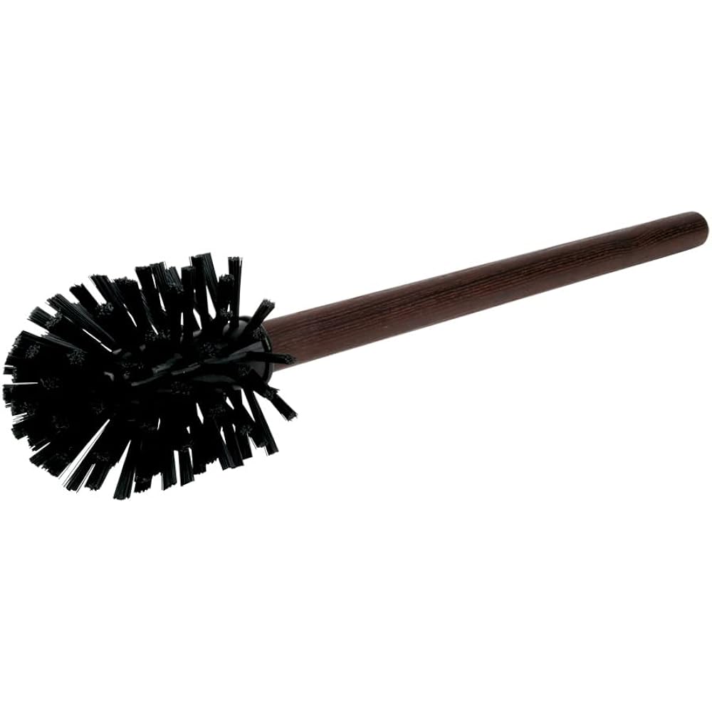 Redecker Toilet Brush Set Metal Holder (Black) 40cm