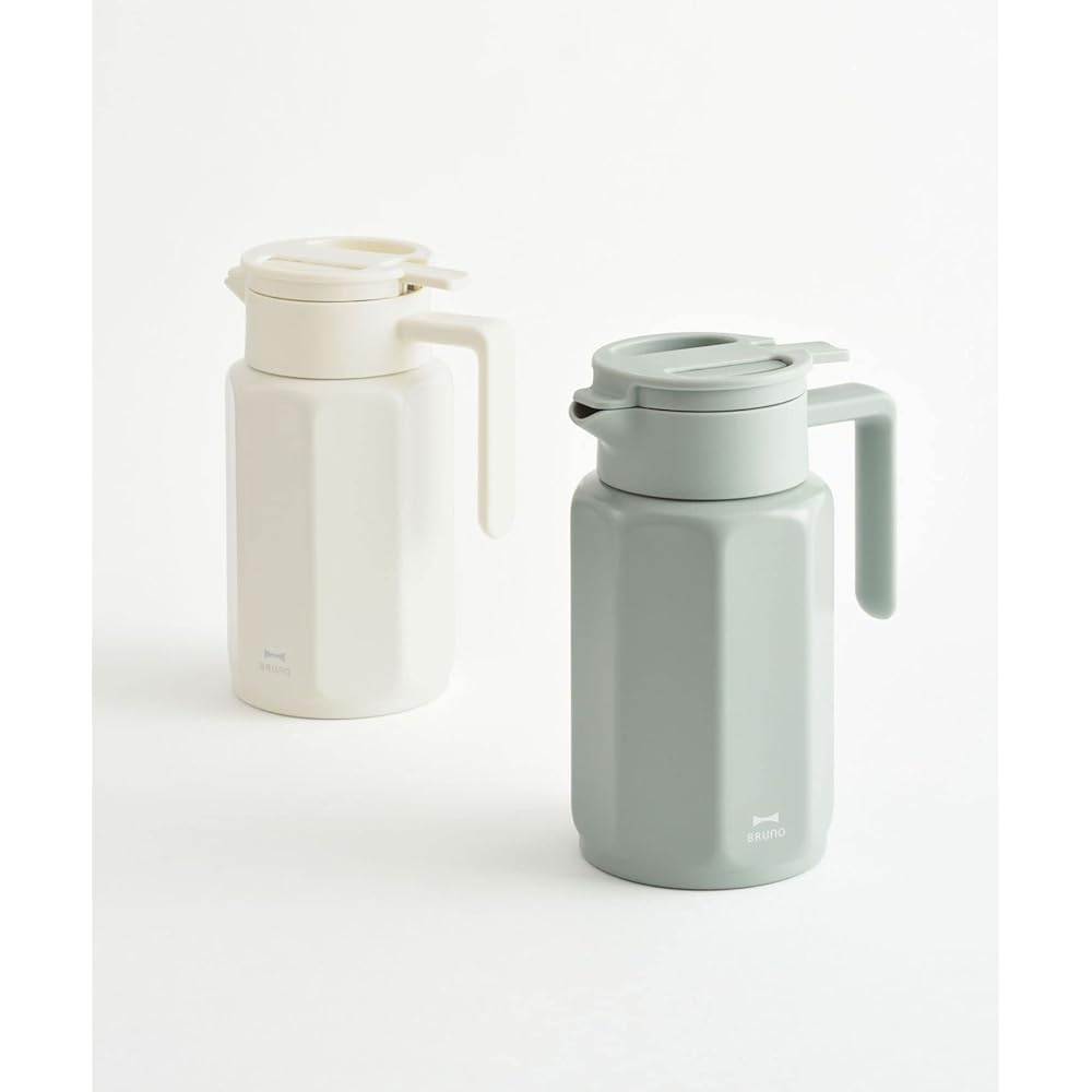 BRUNO Tabletop Pot, Compact, Thermal Insulation, Cold Insulation, Vacuum Double Layer, 0.75L, Fluorine Coating, Coffee, Barley Tea, Green Bruno Stainless Steel Table Pot, Mother's Day BHK268-GR