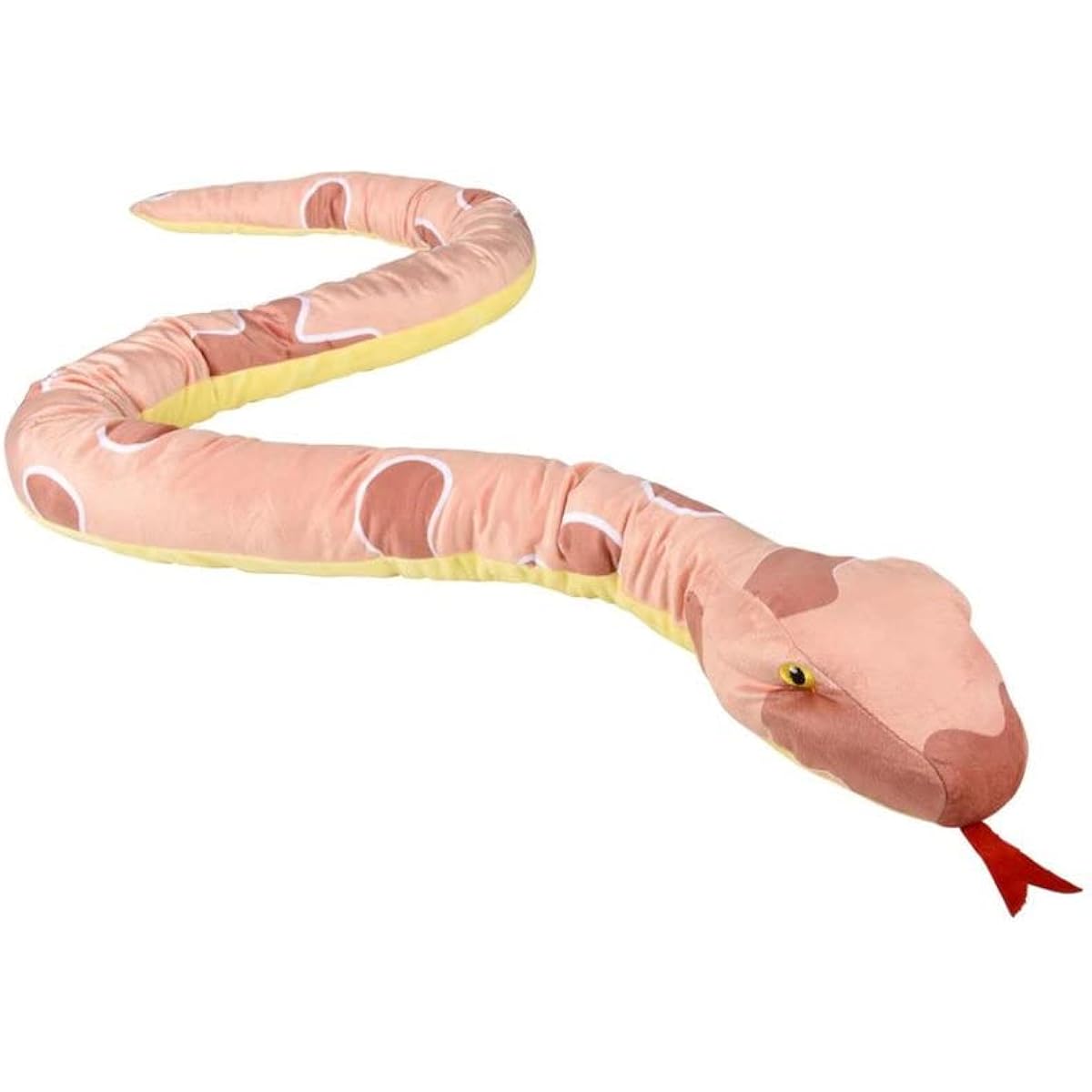 Forest & Twelfth Kids 67" Plush Snake - Stuffed Animal Made from 100% Recycled Materials - Cute, Adorable, Eco-Friendly Toy Snake for Kids Ages 0+, Over 5 Feet Long! (Corn Snake)