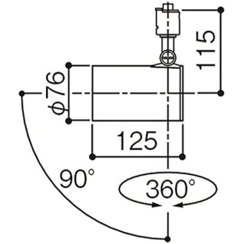Panasonic LED Spotlight Wiring Duct Mounted Type 100 Diffused Light Bulb Color LGB54550LE1