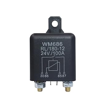 Motorcycle Starter Relay High Current Relay Starting Relay DC 12V/24V 100A/200A Relay 4 Pin Automotive Large Current Start Relay Normally Open Relay