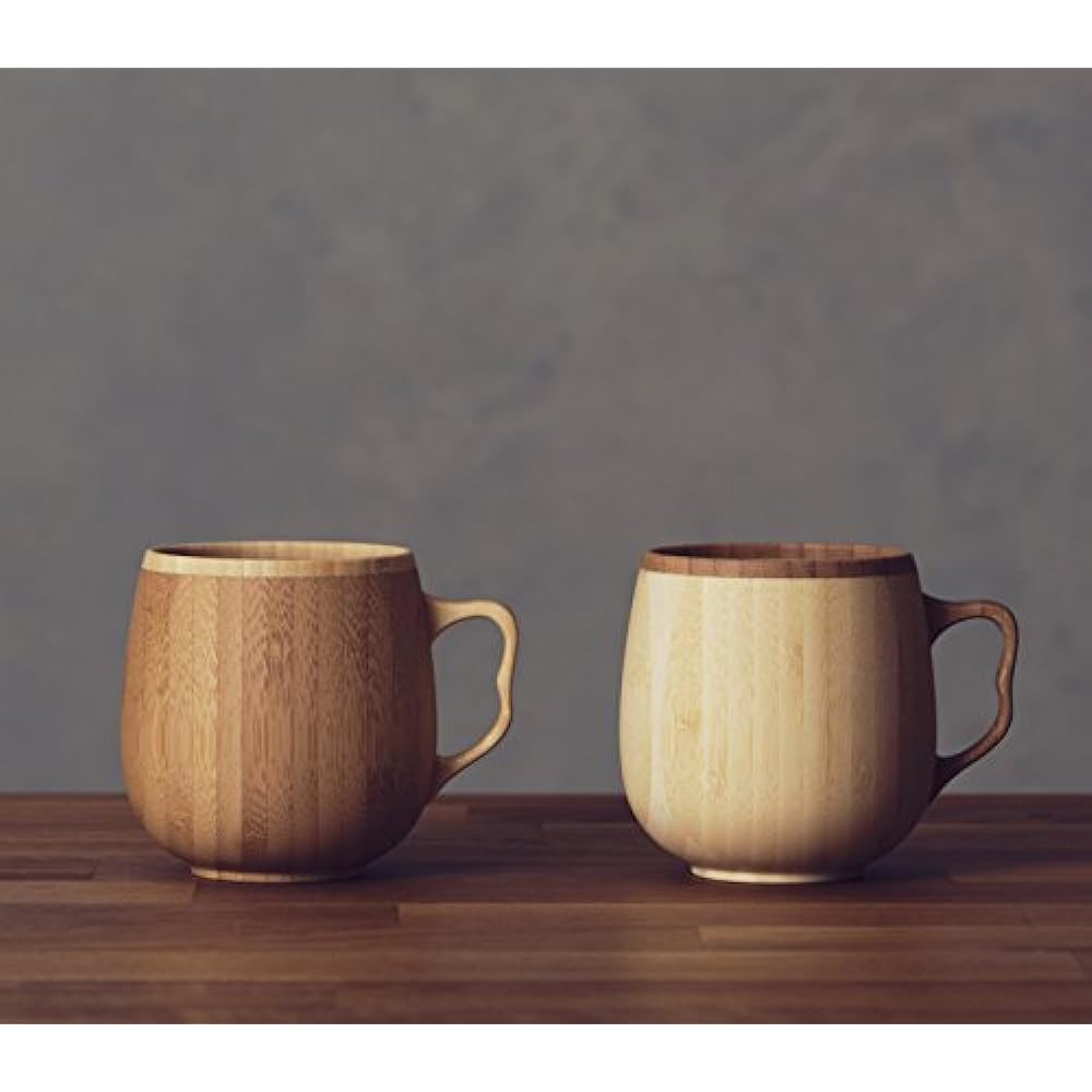 RIVERET Cafe au lait Mug 350ml Pair Set Dishwasher Safe White/Brown RV-205WB