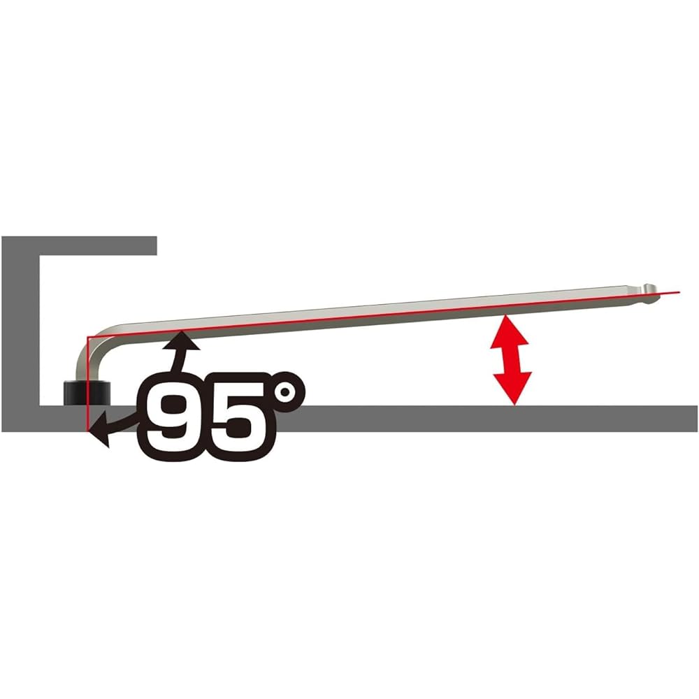 VESSEL Hexagonal bar ball point L type wrench set of 9 extra long type 8309BP-XL