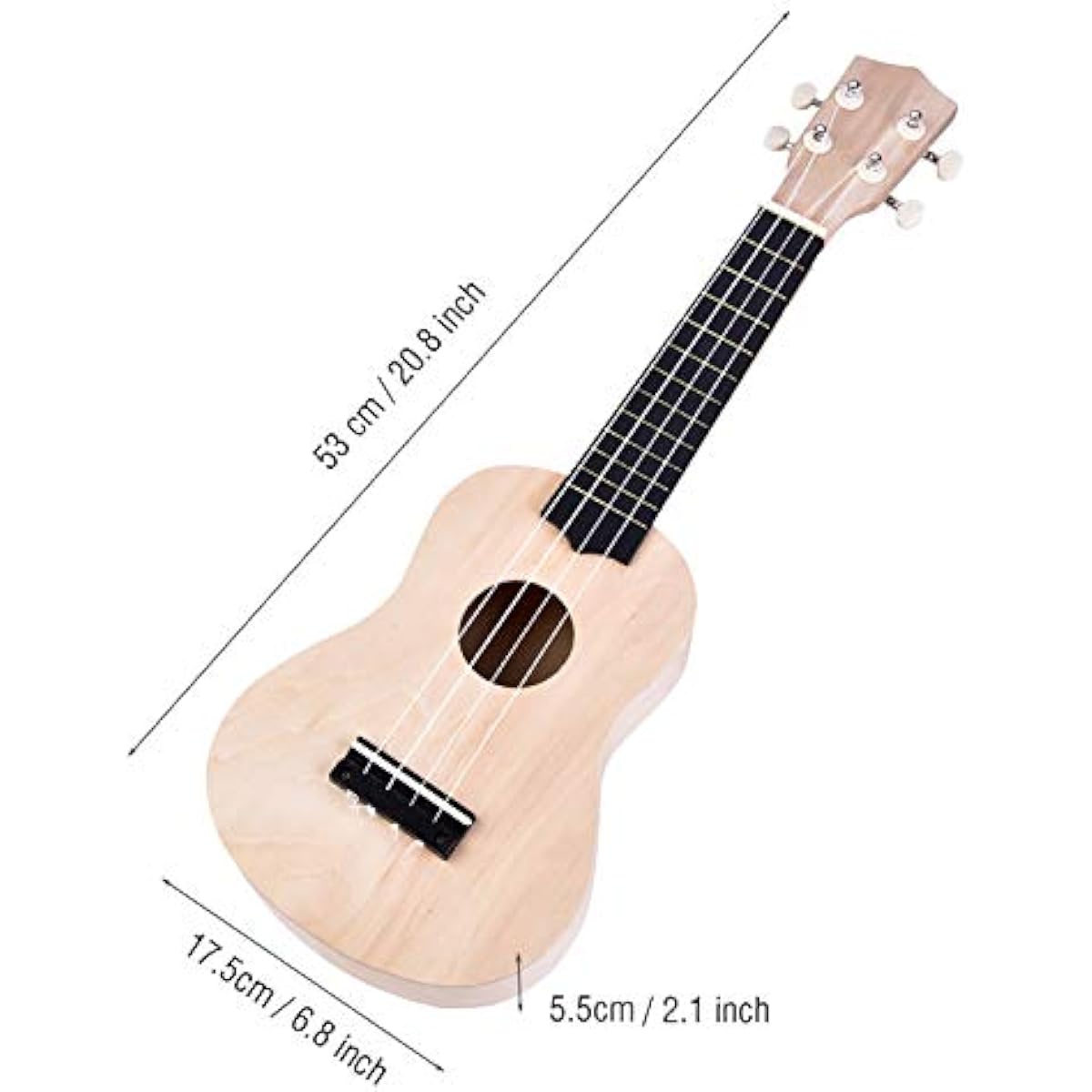 Eujgoov 21 Inch Basswood 4 String DIY Ukulele Make Your Own Ukulele Kit Wooden Ukulele Painting