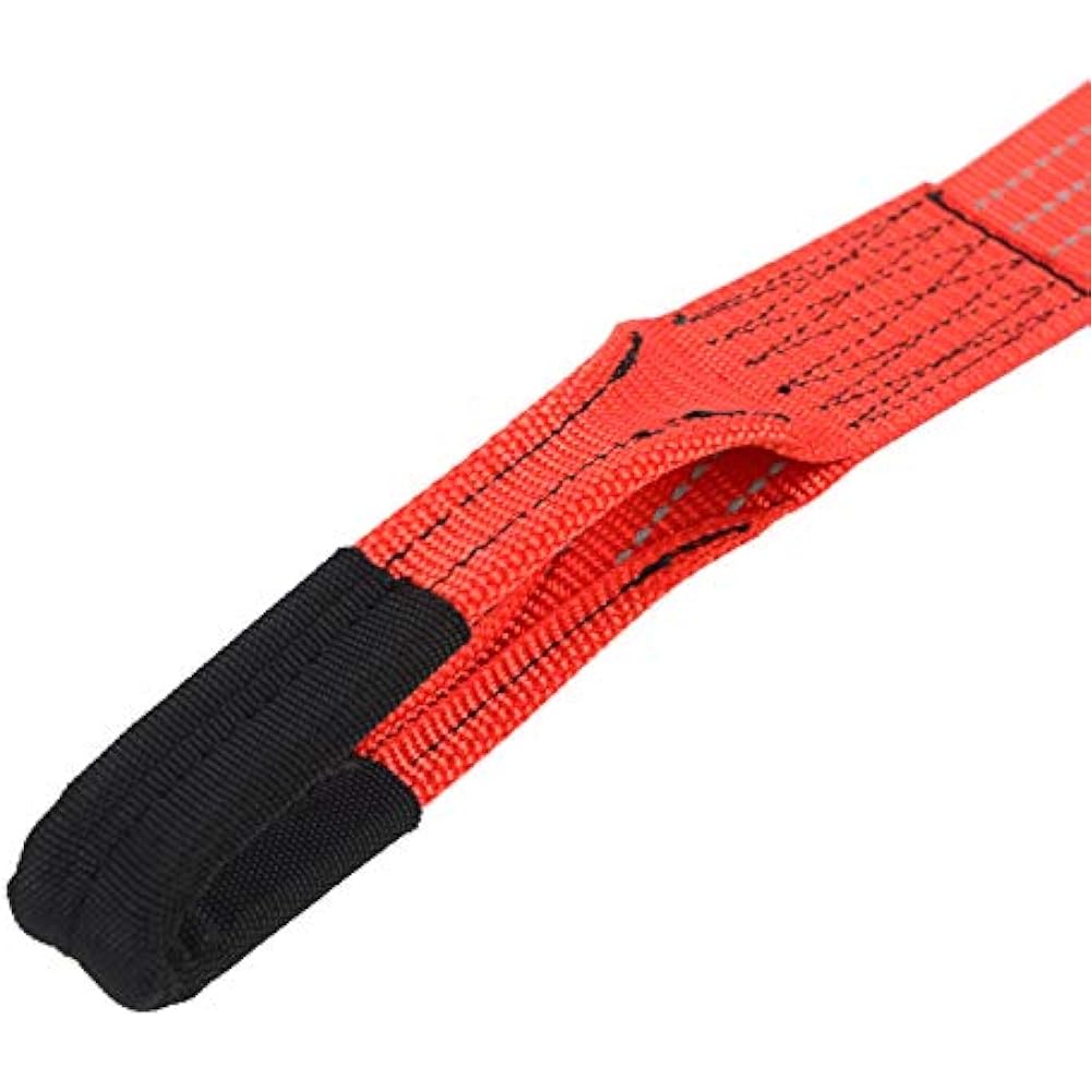 AVIELAN Reflective Lashing Belt 50mm Width I Hook (Compatible with Rope Hook) Winding 4m Fixed 1.0m Red