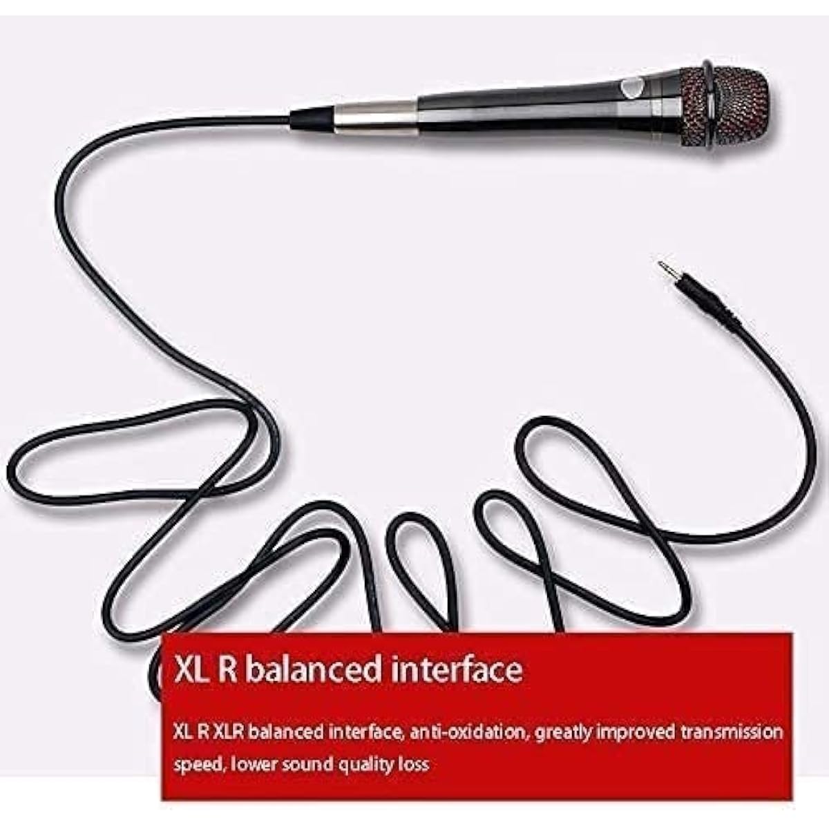 Microphone Karaoke Microphone with Cable Handheld Wired Mic Microphone for Singing Recording