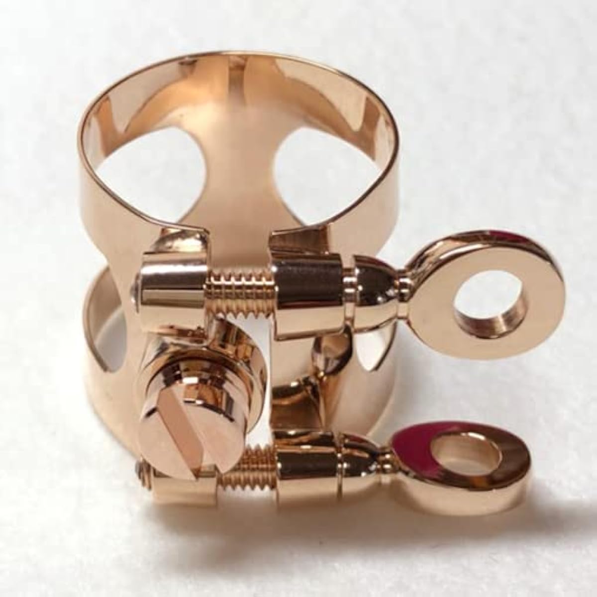 BULLSEYE B Clarinet Ligature Bulls EX Select Sterling Silver P G P (Pink Sapphire)