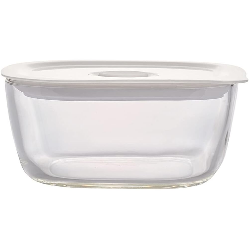 HARIO Made in Japan Heat-resistant Glass Airtight Storage Container/Corner 600ml BUONO kitchen KSTM-60-TW Set of 6