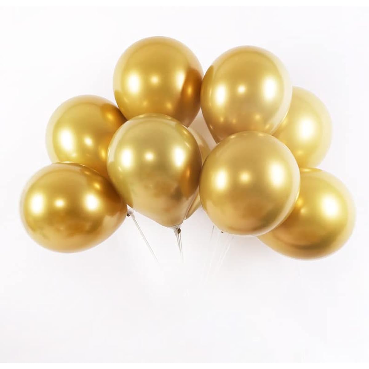 100pcs Gold Balloons 12inch Metallic Chrome Gold Party Balloons for Birthday Wedding Baby Shower Engagement Anniversary Graduation Decorations