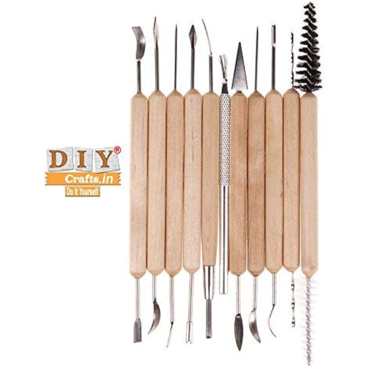 DIY Crafts 11X Ceramic Clay Sculpting Carving Tool Set for Paint Sculpting (Design Number 2, Pack of 11)
