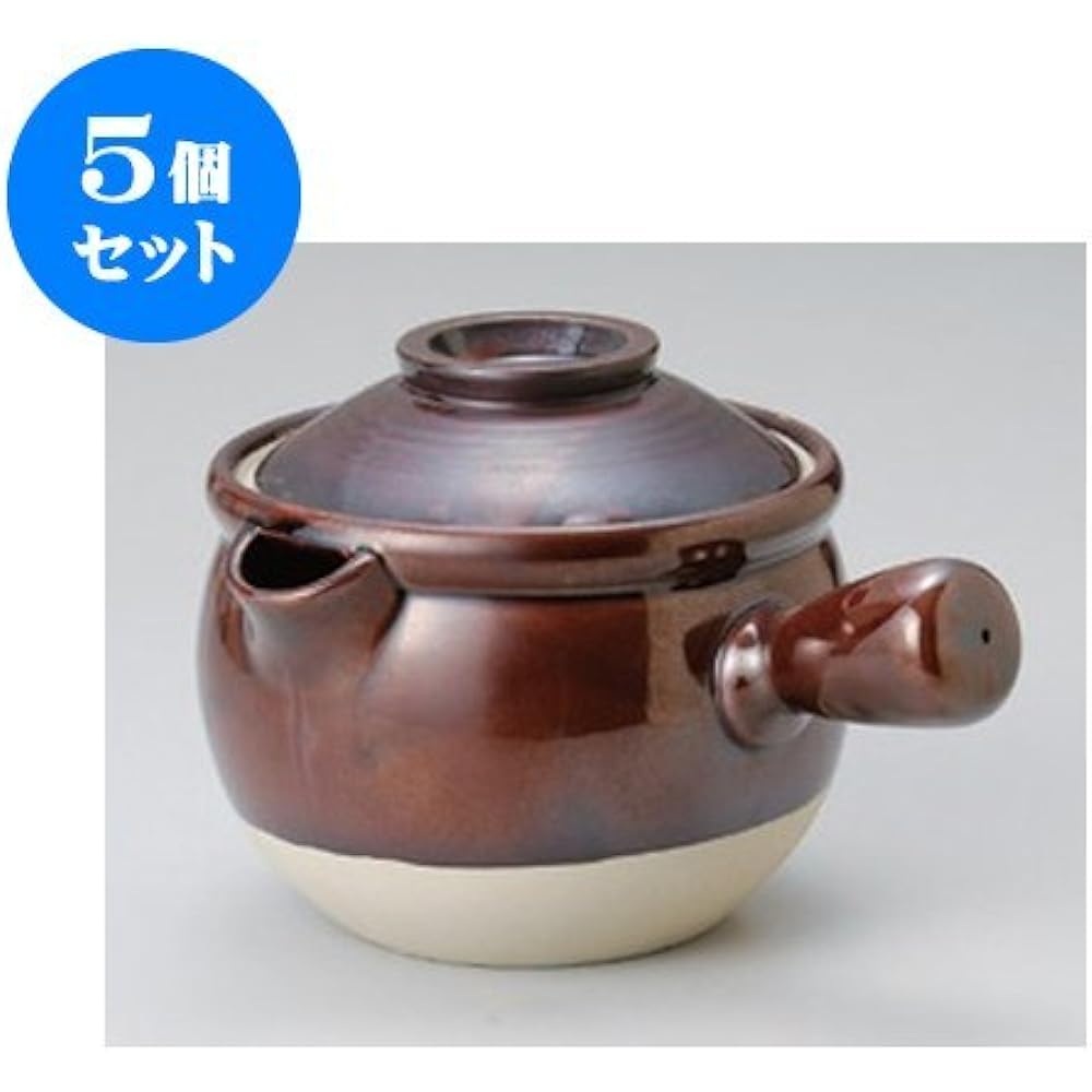 Set of 10 Medicinal Earthen Bottles, Yukihira, Ame Yukihira No. 12 [18.5 x 16.7cm, 2000cc] Open Fire [Restaurant, Inn, Japanese Tableware, Restaurant, Commercial Use, Tableware]