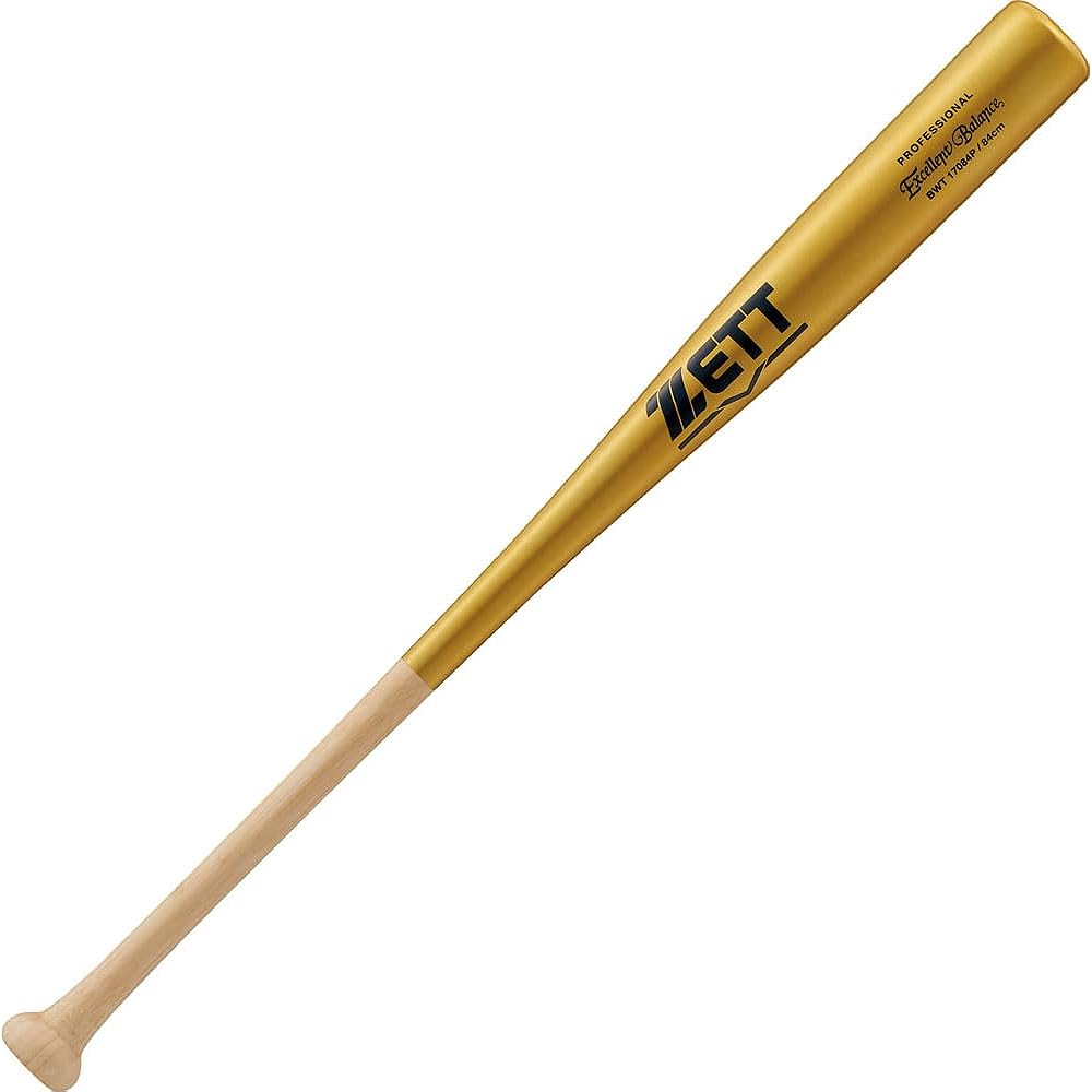 ZETT Baseball Hard Baseball Bat Wooden (Aitake) Excellent Balance BWT17084P