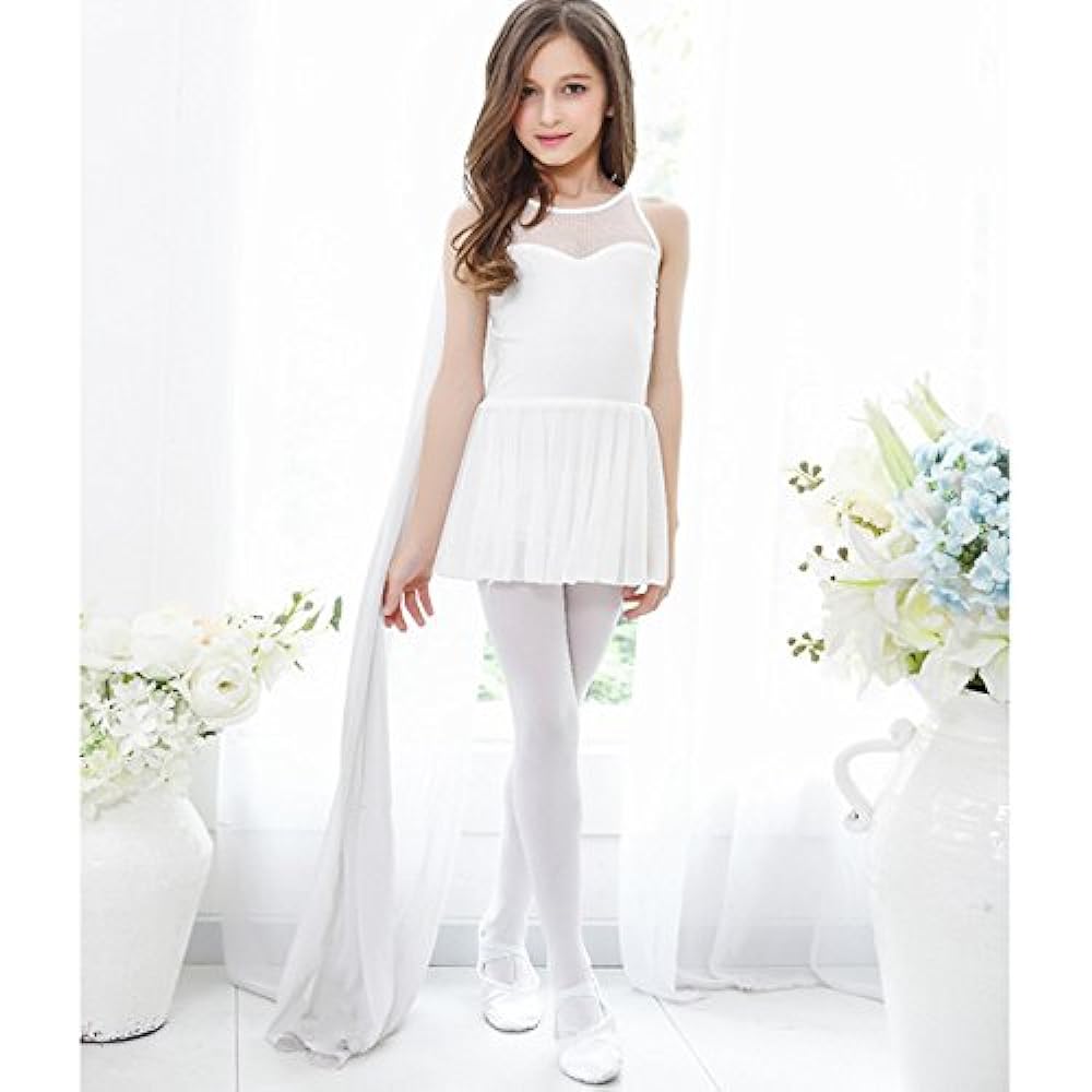 Manana ma6 Silkily 2way Leotard Skirt Separate Ballet Kids Junior Girl Snap Included
