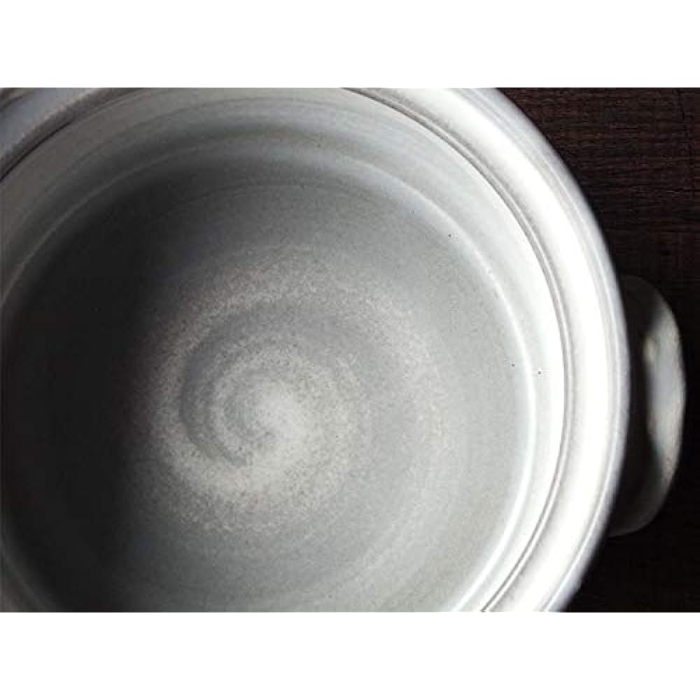Mino Sarara IH Compatible, Open Fire Can Be Used, Kyoto Konahiki Earthenware Pot, Size 6, For 1 Person, Made in Japan, Banko Ware, Heat Resistant