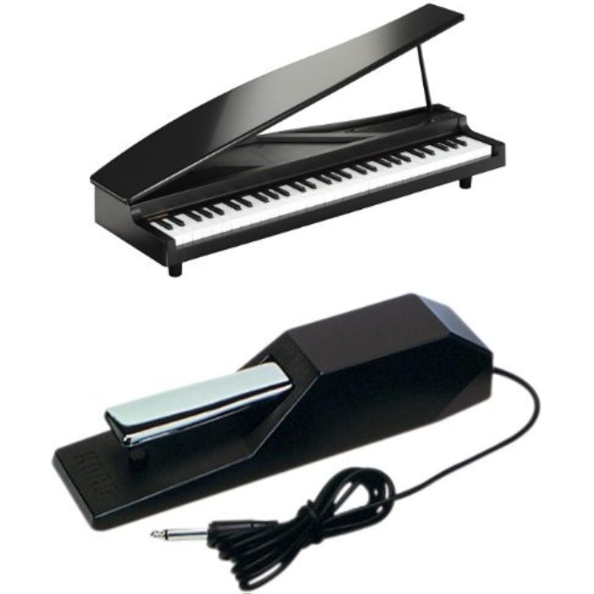 KORG MICROPIANO Micro Piano Mini Keyboard 61 Keys Black Pedal Set 61 Demo Songs Built-in Automatic Play