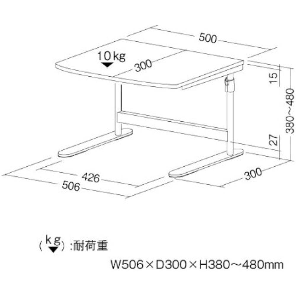 Nakabayashi Desk Rack Compatible with 15/17 inch LCD Monitors White RK-530SW