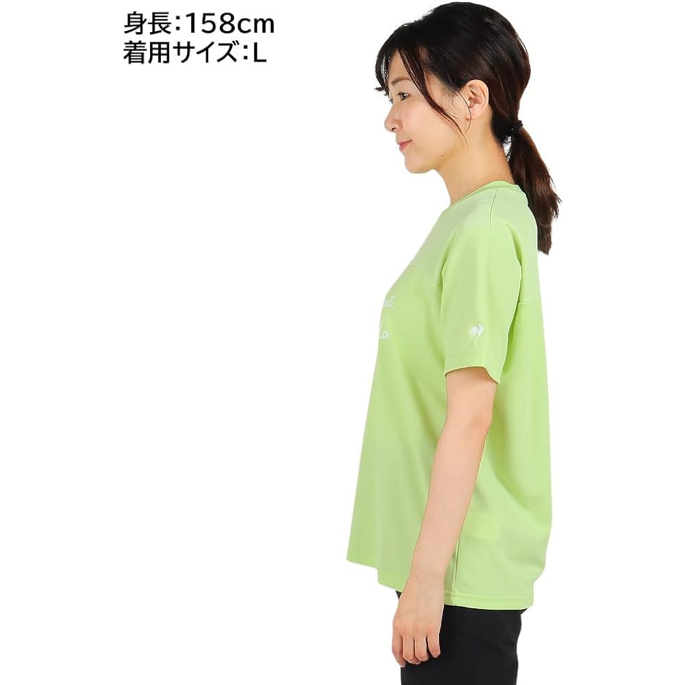 [Le Coq Sportif] Short Sleeve T-Shirt, Running, Jogging, Gym, Sweat Absorption, High Speed Dry UV CUT (UPF50+), Stretch, Women's