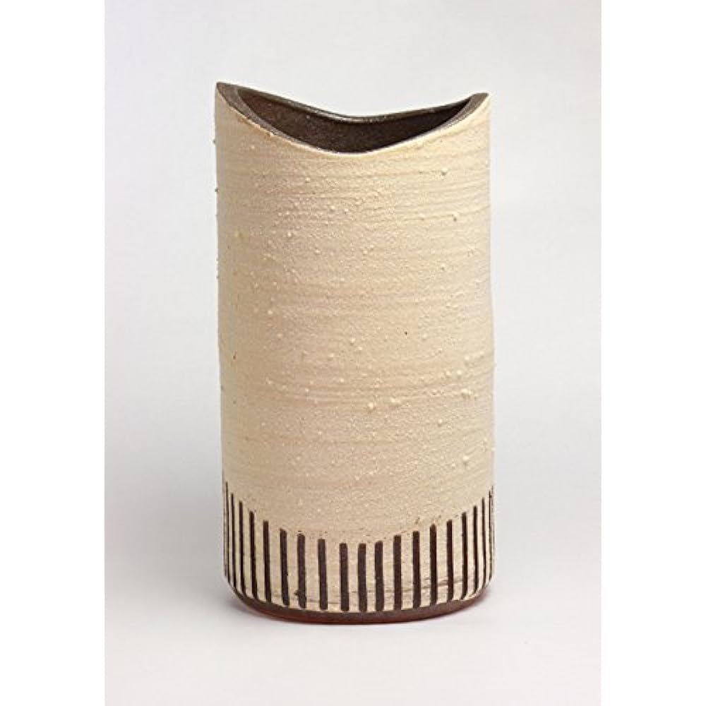Taori "Shigaraki Yaki" White Clay Hakuguchi Umbrella Stand C402