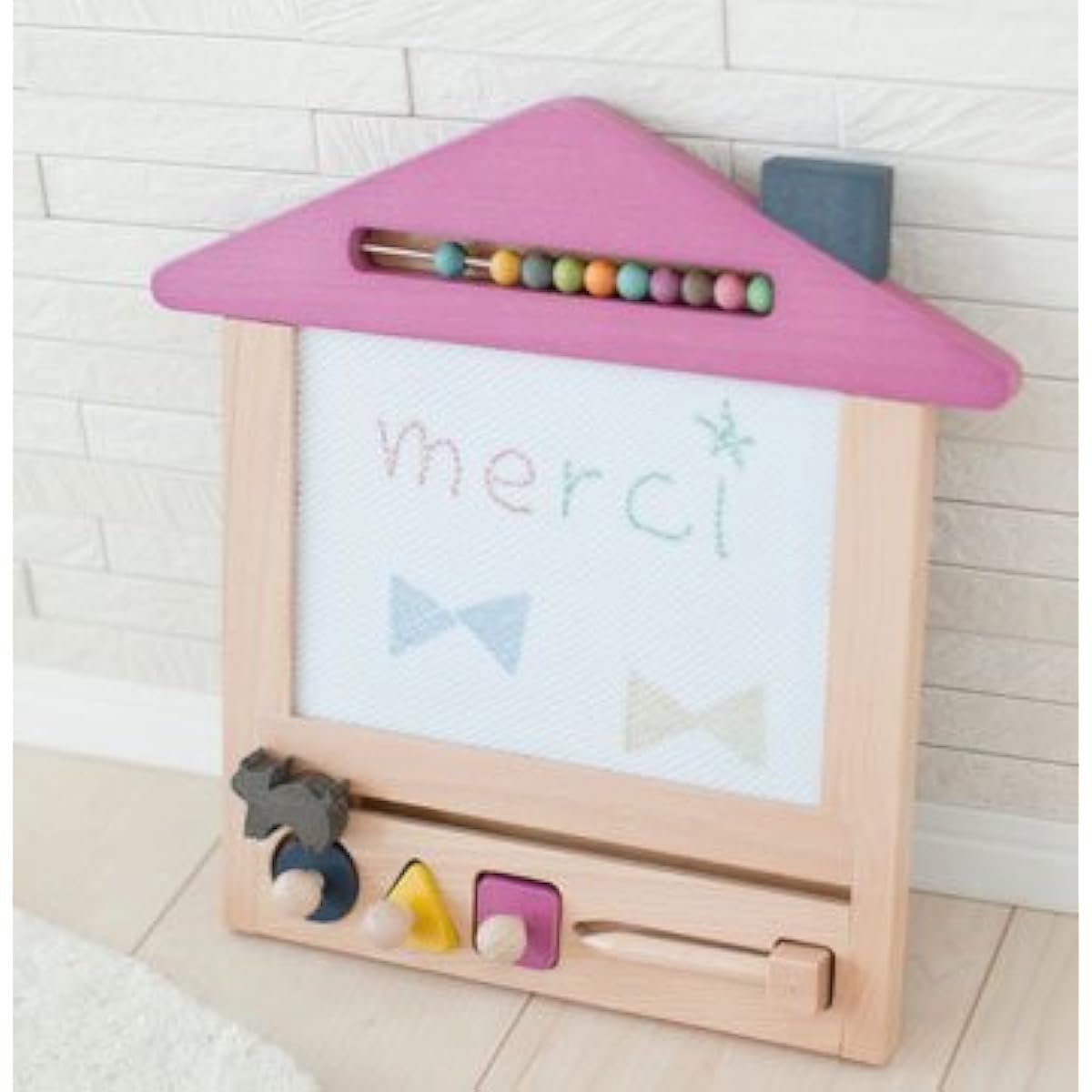 Oekaki House [Cat & Pink Roof] (Jiji Oekaki House) Oekaki House Drawing Board Wooden Toy Perfect for baby showers and birthday presents!