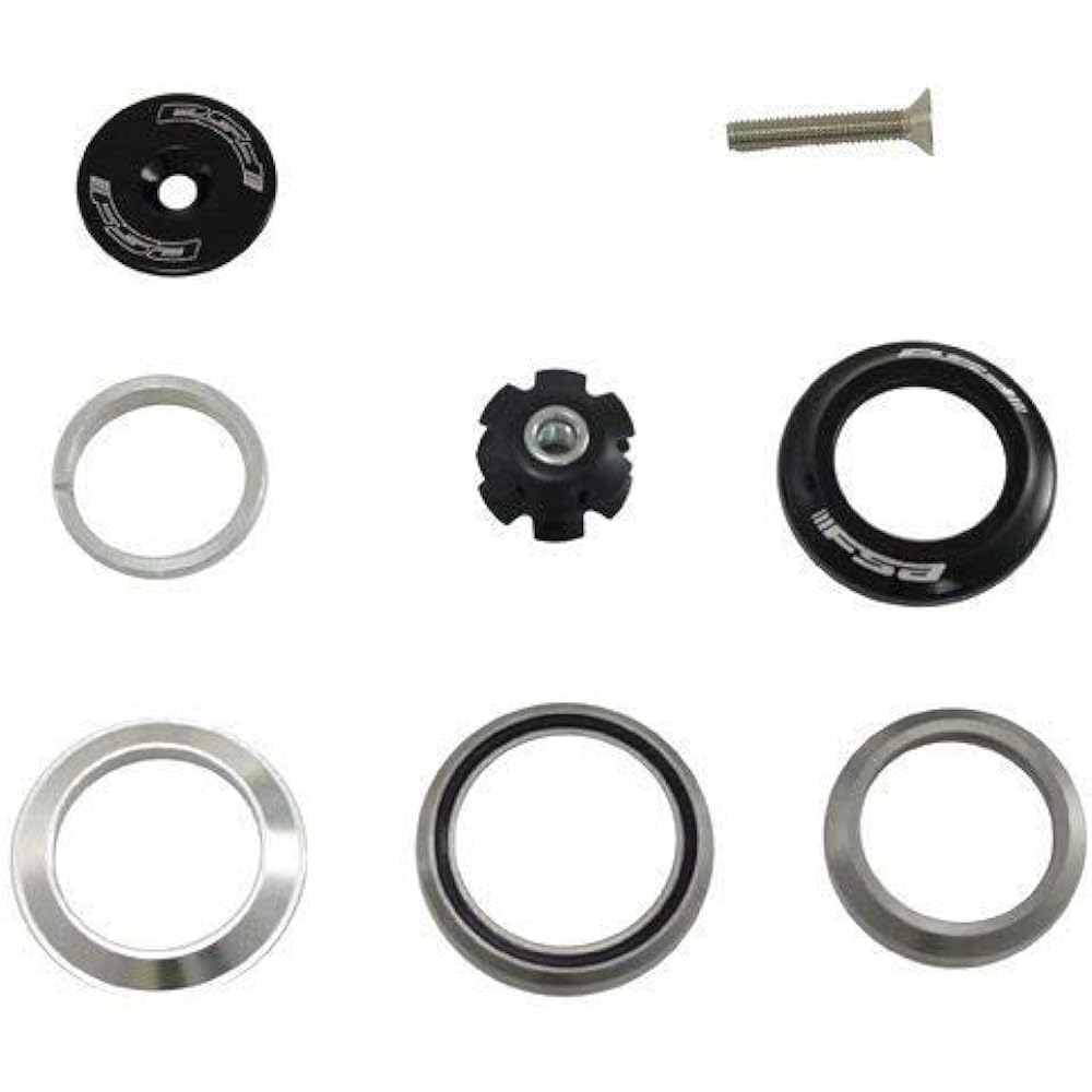 FSA Orbit C-33 Integrated Headset Fit 1-1/8Inches to 1-1/4Inches Tapered, Black, NO.44E, XTE1591