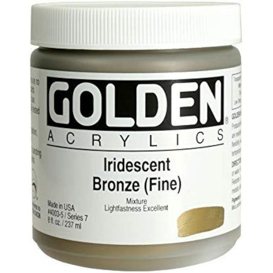 Acrylic Medium Gold Artist Color Iridescent Bronze (Fine) 8oz Jar