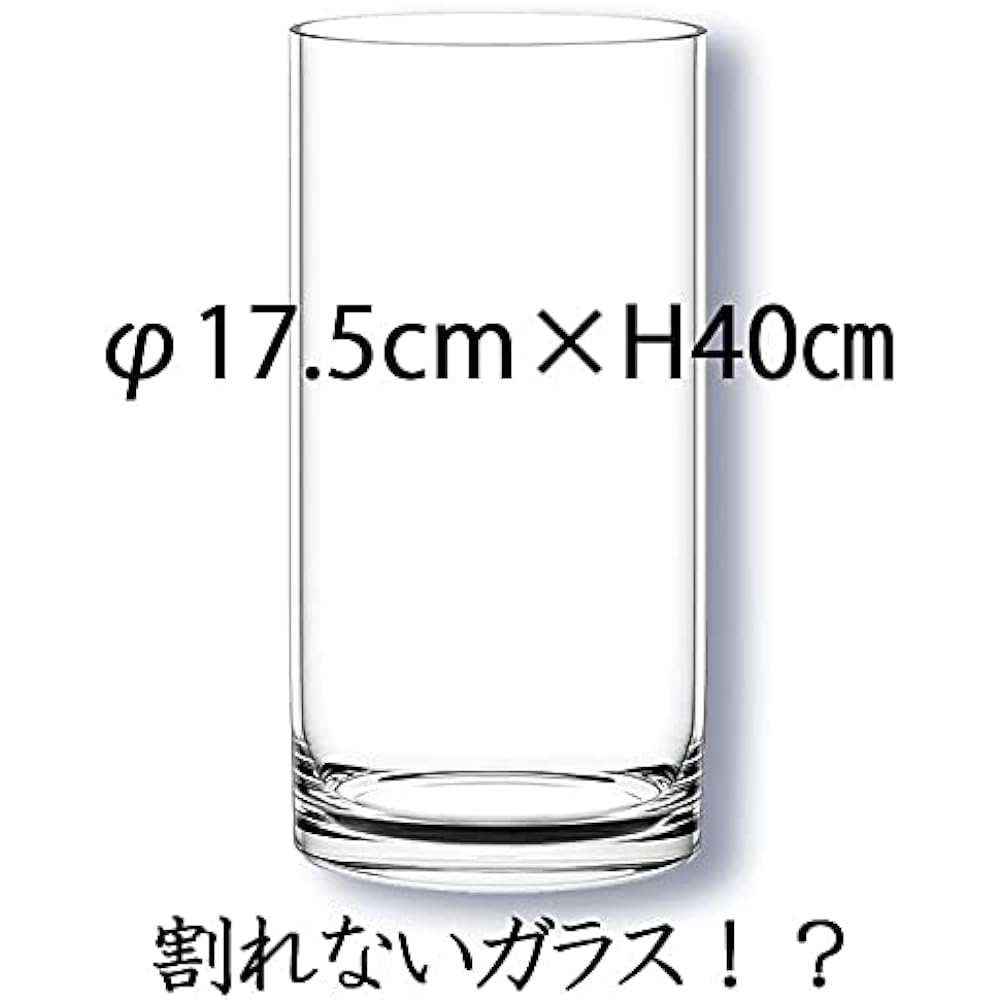 FOYER Unbreakable Vase Flower Base Polycarbonate Stylish Height 40 cm Width 17.5 cm Large 2300038