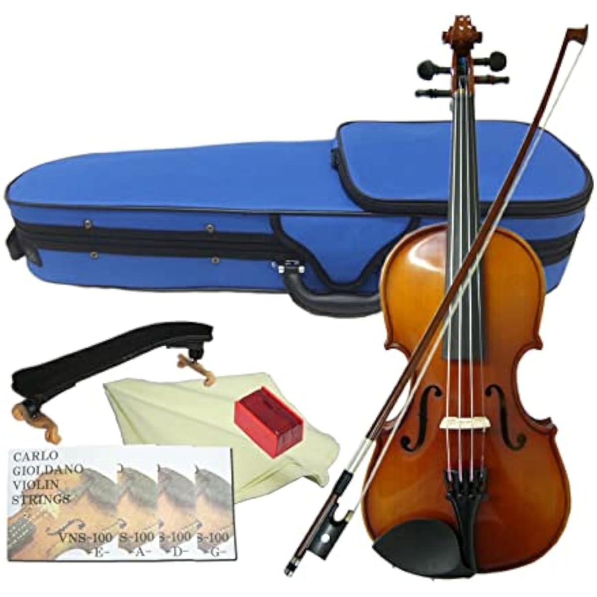 [Suitable for height 115cm to 125cm] Children's fractional violin set 1/4 size 7-piece set VS-F1 Carlo Giordano Shipped after adjustment