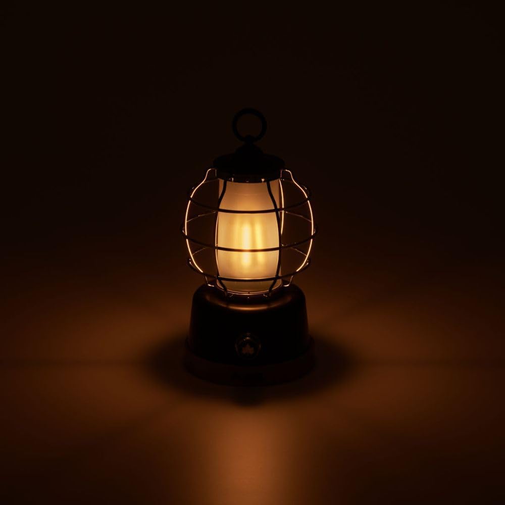 LOGOS Bamboo Cabin Lantern 74175020 Black (approx.) Width 12.5 x Depth 13.5 x Height 23cm