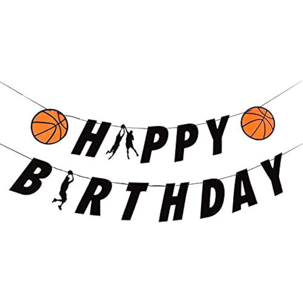 Awyjcas Basketball Birthday Banner | Basketball Theme Happy Felt Garland Party Decorations Basketball Party Decorations